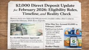 $2,000 Direct Deposit Update for February 2026: Eligibility Rules, Timeline, and a Practical Reality Check
