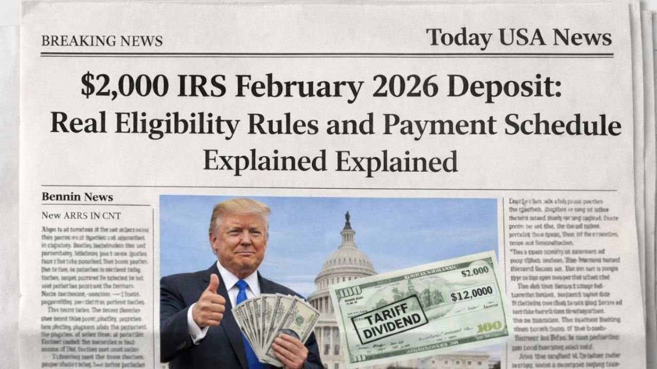 $2,000 IRS February 2026 Deposit: Real Eligibility Rules and Payment Schedule Explained